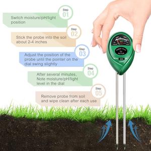 Gelsonlab HSGT-057 del medidor <span class=keywords><strong>de</strong></span> pH 3-en-1 Tester suelo Kits con la humedad la luz y el PH prueba para jardín granja césped - Product Image 5