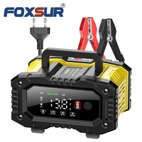 Chargeur de batterie de moto et de voiture FOXSUR 12V24V 10A automatique rapide universel 12V 24V Lifepo4 EFB GEL AGM pour batteries au plomb-acide