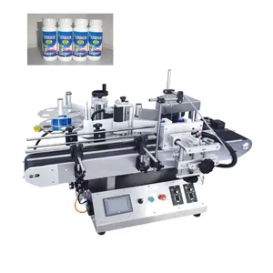 Wanhe Automatische Dubbele Kant Etikettering Machine, Etikettering Machine Ronde Flessen, Sticker Labeling Machine Met Datum Print