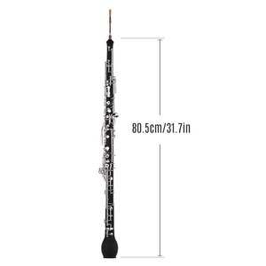 Cor anglais professionnel Alto Oboe en Fa, corps en <span class=keywords><strong>bois</strong></span> synthétique, clés argentées, instrument à vent avec anches et gants - Product Image 2