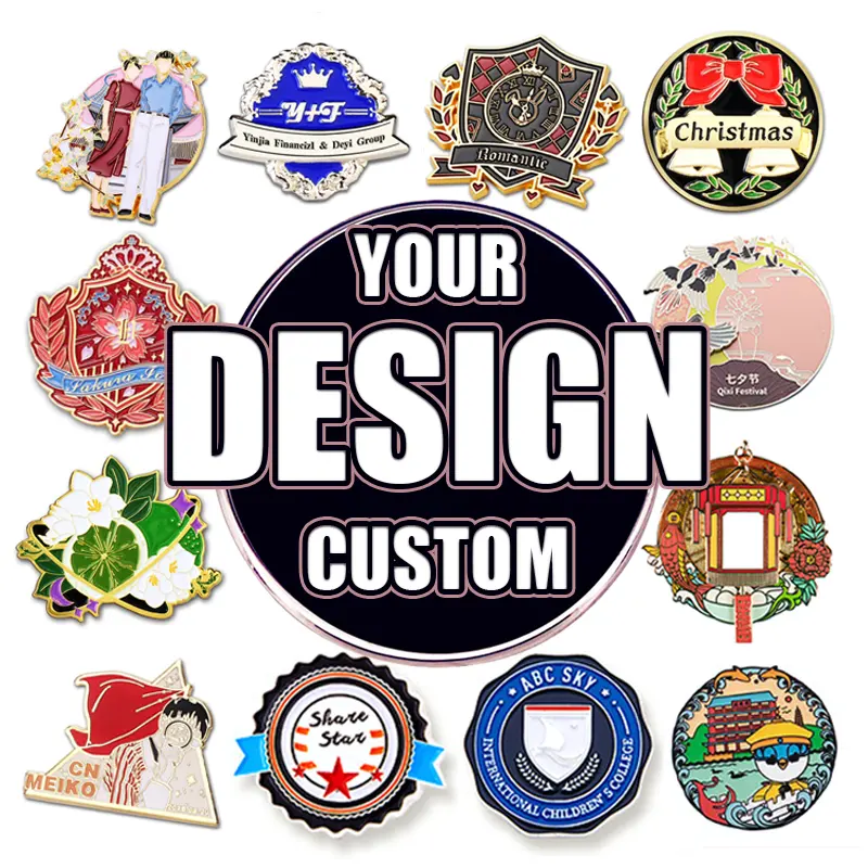 Mode Jersey fabricant personnalisé broche Badge métal artisanat pièce broche Logo personnalisé émail broche doux revers dur émail broches personnalisé