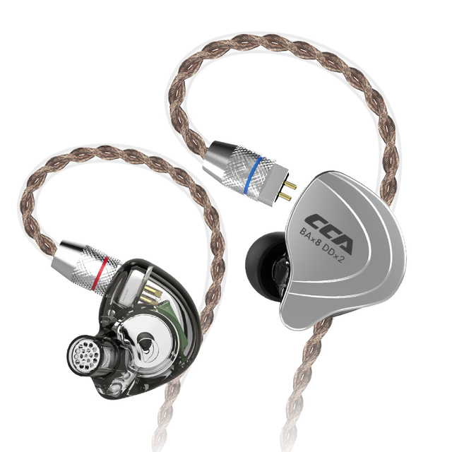 CCA C10 1DD+4BA Hybrid Drive HIFI Monitoring Music In-ear Wired Headphones Sports Game Android Bass Headphones 3.5MM Earplugs