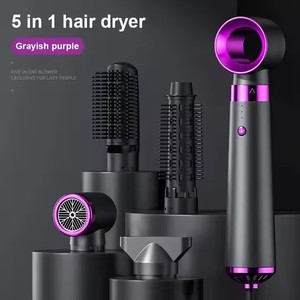 5'i 1 Arada Elektrikli Sıcak Hava Fırçası Yüksek Hızlı 3 Vitesli Plastik Saç Kurutma Makinesi Şekillendirici Salon Tipi Otel Ev Tipi Taşınabilir Saç Düzleştirici - Product Image 4