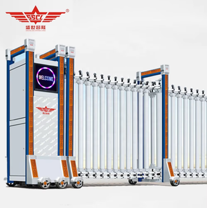 Modern Design Electric Retractable Gate with Aluminum Collapsible <b>Sliding</b> & <b>Swing</b> Open Styles for House Hotel & Garden - Product Image 3