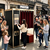 Cabina de Fotos YiXiLe para Bodas, Fiestas, Revistas, Periódicos, Recuerdos, Llaveros, Eventos, Máquina Instantánea de Autoservicio para Tomar Fotos