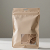 Sac d'emballage refermable givré imperméable de haute qualité avec fenêtre pour chaussettes, sous-vêtements et vêtements