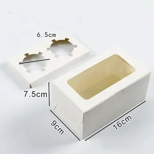Fournisseur boîte d'emballage de gâteaux boîte à dessert transparente en carton blanc de boulangerie