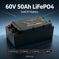 Batería de fosfato de hierro y litio (LiFePO4) de 60V 50Ah, de ciclo profundo, calidad premium, celda prismática para patinete eléctrico de largo alcance