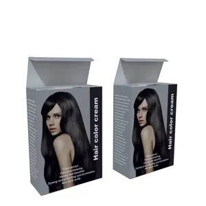 Custom Printed Shampoo Wig Packing Box Cosmetic Hair Color Cream Paper Box Hair Dye Shipping Boxes