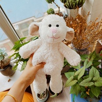Peluche Mouton Mignon et Moelleux avec Oreilles Tombantes, Couverture Douillette Ultra Douce pour Enfants, Cadeau d'Anniversaire, Vente en Gros OEM/ODM