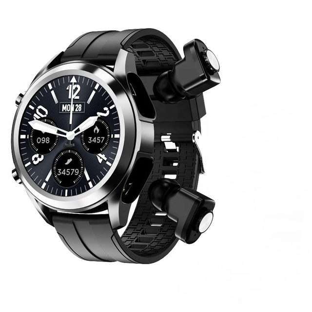 Watch Factory Supply T10 Smartwatch Android JM03 TWS 2 In1 Smart Watch with Headphones Wireless Earbuds BT Earphone