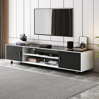 Meuble TV Moderne Minimaliste Luxe Léger et Table Basse, Ensemble pour Salon et Chambre Économique