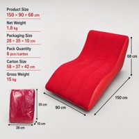 Canapé-lit gonflable en PVC floqué extra-large et extra-épais pour camping en extérieur, matelas gonflable en forme de S pour usage domestique, chaise longue gonflable portable