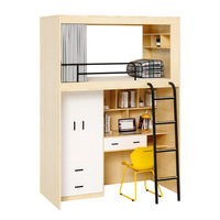 Lit superposé en métal au design moderne Meida, lit souple pour étudiants, appartement, maison d'hôtes, employés, auberge de jeunesse, dortoir avec bureau