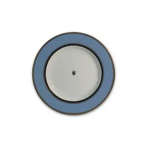 Роскошная Марокканская элегантная белая Обручальная лента белое синее зарядное устройство керамическая фарфоровая тарелка для еды и пустыни
