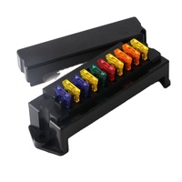 Boîtier de fusibles et relais automobile 10 voies, boîte à fusibles multi-canaux pour véhicule, porte-fusibles de protection contre les surcharges pour voiture, bateau, camion