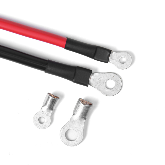 ZC-RV 10mm2 16mm2 25mm2 35mm2 Copper Nose Red Black Automotive Car Motorcycle Solar Inverter Battery Cable