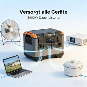 Generador Solar Portátil 2400W 2000Wh LiFePO4 con Enchufe EU, Onda Sinusoidal Pura, para Camping, Emergencias, Autocaravanas - Product Image 4