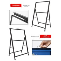Présentoir publicitaire vertical sur pied, support d'affichage pour affiches, panneau KT double face pliable, moderne, pour extérieur