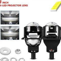 Ampoules de phares LED DILUSY pour voiture, 130W, double faisceau, lentille de projecteur, faisceau ultra-lumineux et focalisé, coupe de faisceau tangentiel, ajustement universel