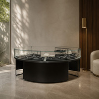 Vitrine de présentation de bijoux en diamant moderne sur mesure pour boutique de bijouterie, magasin de détail