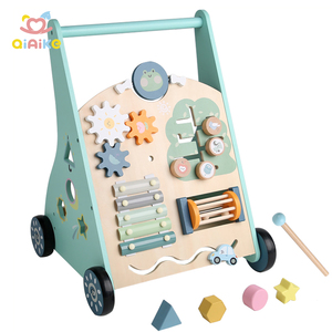 Nouveau Trotteur Musical Bébé Pousseur et <span class=keywords><strong>Chariot</strong></span> d'Activités d'Apprentissage avec Roues en Bois pour Garçons et Filles - Product Image 1
