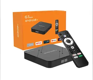NUEVO 2GB 16GB dual WiFi G7 mini TV box con Control remoto por voz Smart TV G7mini ATV UI Android 11,0 OS 4K TV Box Amlogic S905W2