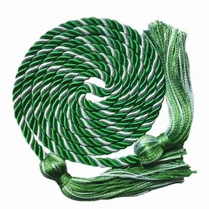 Cordón de Honor para Graduación Bicolor Verde <span class=keywords><strong>Kelly</strong></span>/Azul Claro, Cordón Encerado 100% Poliéster - Product Image 1