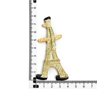 Aimants de réfrigérateur magnétiques en résine naturelle, peints à la main, motifs sculptés, figurines artistiques, vente en gros, pour Noël et la fête des pères