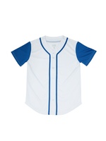 Kaos Jersey Baseball Lengan Pendek Pria Buatan Pabrik, Laris Manis, Warna Putih dengan Aksen Piping di Lengan, Model Terbaru 2026