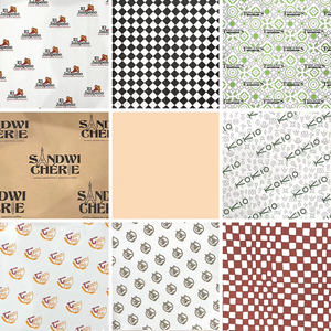 Custom Printed Greaseproof Glassine Wrapping <strong>Paper</strong> for Shawarma Kebab Sandwich Cookie Bread Fast Food Packaging - Product Image 6