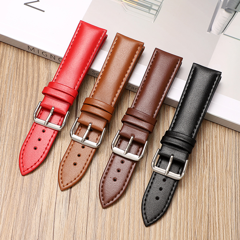 Direct Sale Genuine Leather CHARM Watch Strap Needle Plain Patterns Pin Buckle Six Colors Available for GT23 for