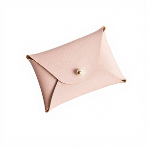 Luxury PU Leather Jewelry <b>Envelope</b> Pouch with Snap Button, Multi-color Portable <b>Gift</b> Bag for Rings Necklaces Earrings Storage - Product Image 2