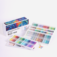 Ensemble de stylos gel en plastique pour dessin acrylique Languo New 144 couleurs, pointe 0,7 mm