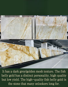 Dalle de marbre Calacatta Gold naturel d'Italie polie pour la décoration murale extérieure et intérieure de villa, meuble-lavabo - Product Image 2