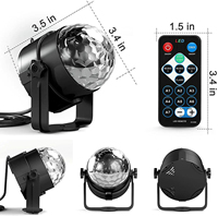 Lumière de scène LED rotative pour discothèque, boule DJ, stroboscope, télécommande, contrôle sonore, lampe laser RGB magique pour voiture, cadeau de Noël, fête, club, spectacle laser