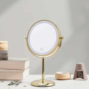 Thông minh hai mặt 3 màu LED Dimmable đèn trang điểm gương với 5X Độ phóng đại USB sạc cho máy tính để bàn sử dụng mỹ phẩm - Product Image 1