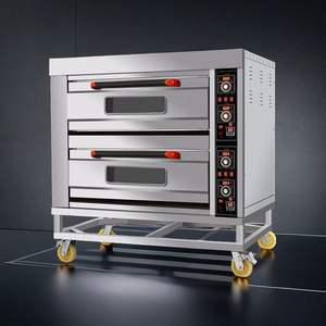 Striscia di pasta automatica doppio per forno arabico industriale 12 vassoio pane convezione Gas a buon mercato prezzo all'ingrosso rotativo Serbuk Kayu - Product Image 1
