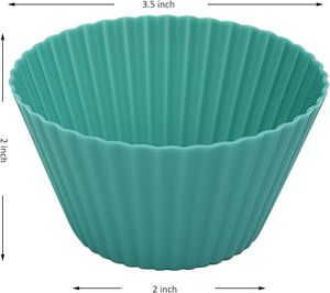 New <b>Silicone</b> Round Reusable Cupcake and Foldable Muffin <b>Baking</b> Cup Food Grade <b>Silicone</b> Cupcake <b>Baking</b> Molds - Product Image 2