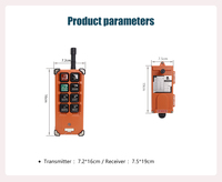 Télécommande sans fil F21-E1B pour grue industrielle, bouton de commande de palan, alimentation directe usine