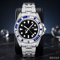 Jam Tangan Otomatis Pria 40MM Casing Baja Tahan Karat Kaca Kristal Safir Tali Gesper Tang Kalender Lengkap Jarum Penunjuk Tahan Air 20m