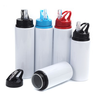 Bouteille d'eau en aluminium personnalisée pour le sport en plein air Promotion bon marché Sublimation avec logo de l'entreprise Production de tasses de bureau