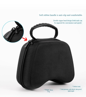 Étui rigide pour manette EVA pour PS5/Xbox/Switch Pro, sac de rangement pour manette en tissu Oxford, double fermeture éclair, poignée portable