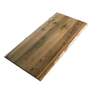 Tampo de mesa com borda de madeira maciça de nogueira preta OEM/ODM personalizado para sala de estar e quarto de hotel