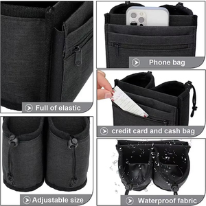 Wholesale Dual Cup Holders Handheld <b>Storage</b> Minimalist Design Compatible Wheeled Luggage Travel Suitcase <b>Drink</b> Carrier Organizer - Product Image 4