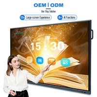 Pantalla Interactiva Inteligente 4K UHD de 65 y 86 Pulgadas, Android Windows, Pantalla Táctil de 40 Puntos, Pantalla para Conferencias y Reuniones con Ranura OPS