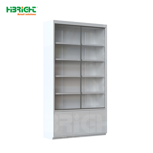 מדפי תצוגה ברשת של חנות מכולת סופרמרקט לבנה - Product Image 1