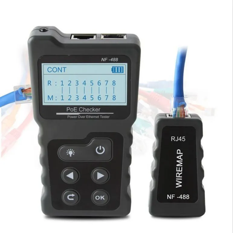 touch screen cable toner wire finder tracker fwt11 poe ping network tester ip network camera poe cable tester