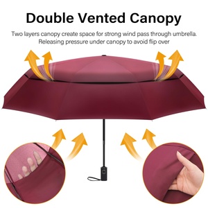 Promotion Double Layer <b>Umbrella</b> Cover Automatic Opening and Closing 3-Fold <b>Umbrella</b> Compact Portable Travel Adult Gift <b>Umbrella</b> - Product Image 3