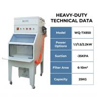 Machine de nettoyage verticale de toner WQ-TX850, système de dépoussiérage industriel à air pulsé pour le nettoyage des cartouches de toner
